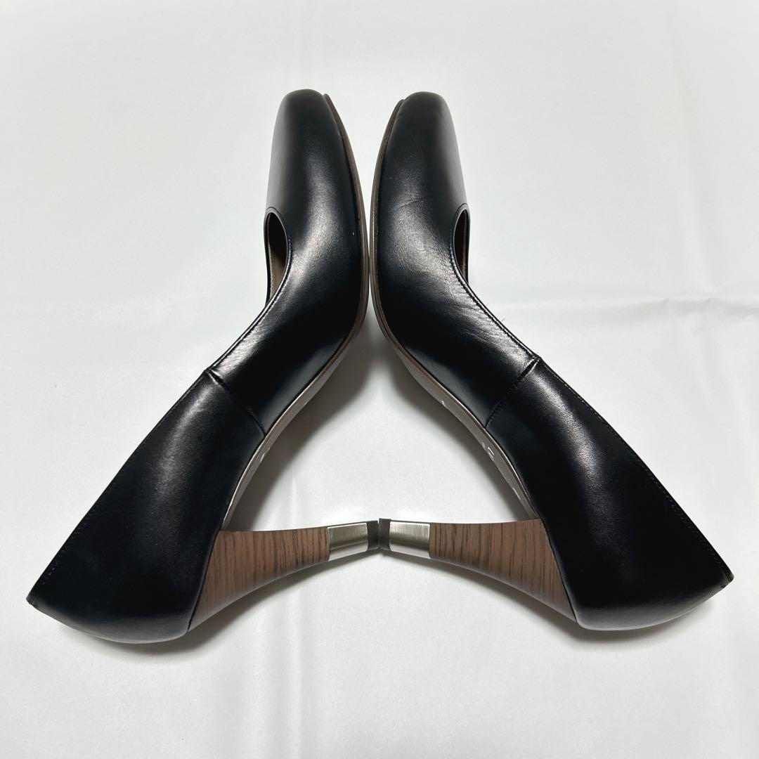 【未使用】ランバンコレクション　ヒール　　23センチ 未使用級】LANVIN COLLECTIONブラックハイヒール パンプス23