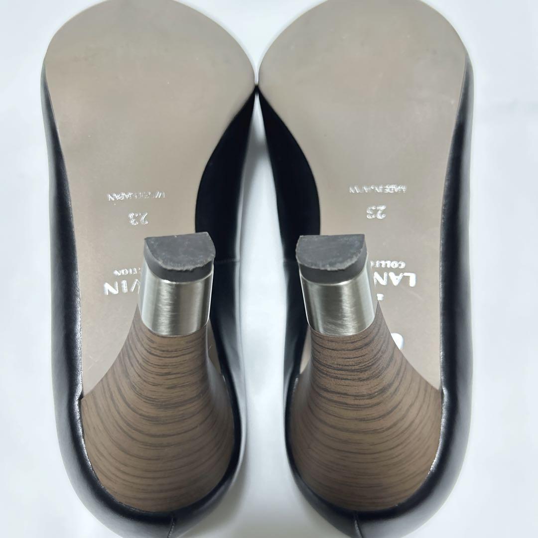 未使用級】LANVIN COLLECTIONブラックハイヒール パンプス23