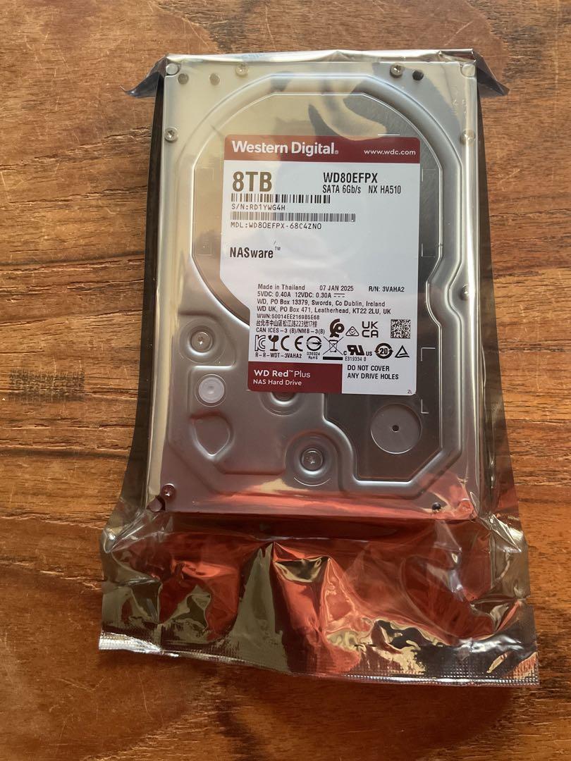 内蔵型ハードディスクドライブ WesternDigital WD80EFPX 8TB WD Red Plus