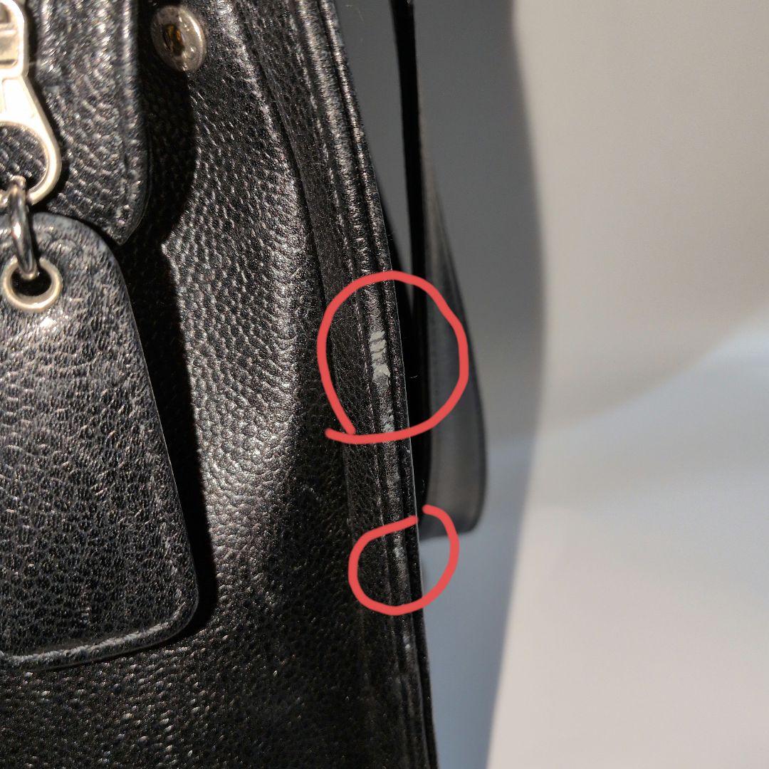 CHANEL ブラックレザー トートバッグ（袋付き）