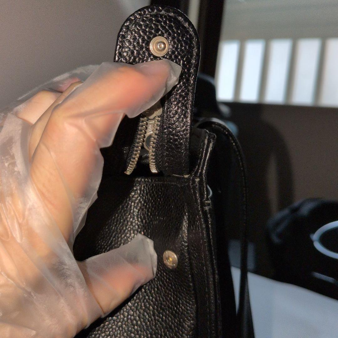 CHANEL ブラックレザー トートバッグ（袋付き）