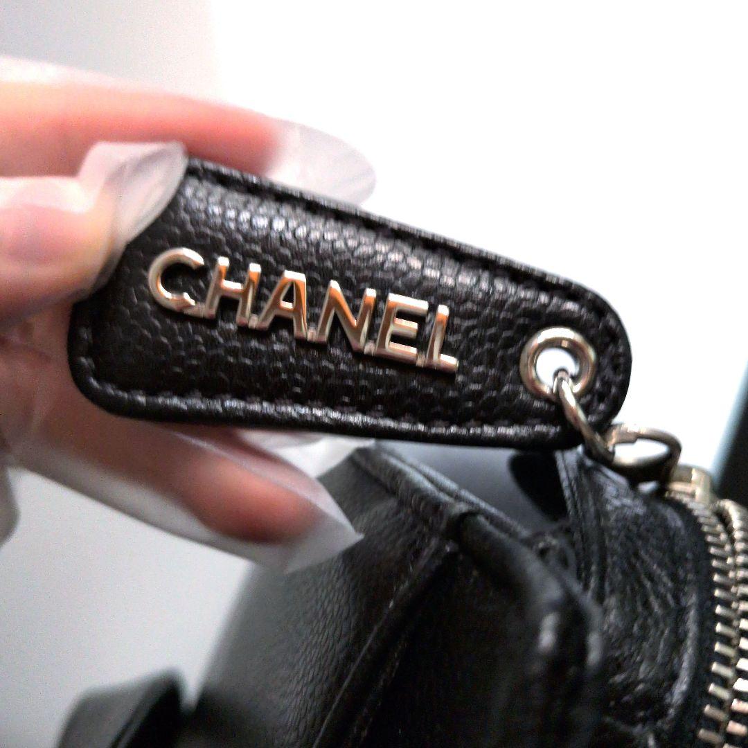 CHANEL ブラックレザー トートバッグ（袋付き）