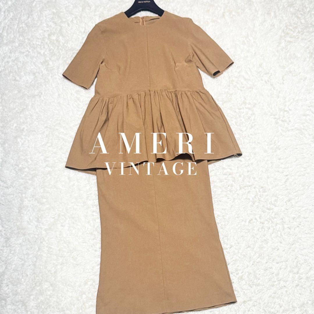 AMERI VINTAGE MEDI PEPLUM SET UP DRESS