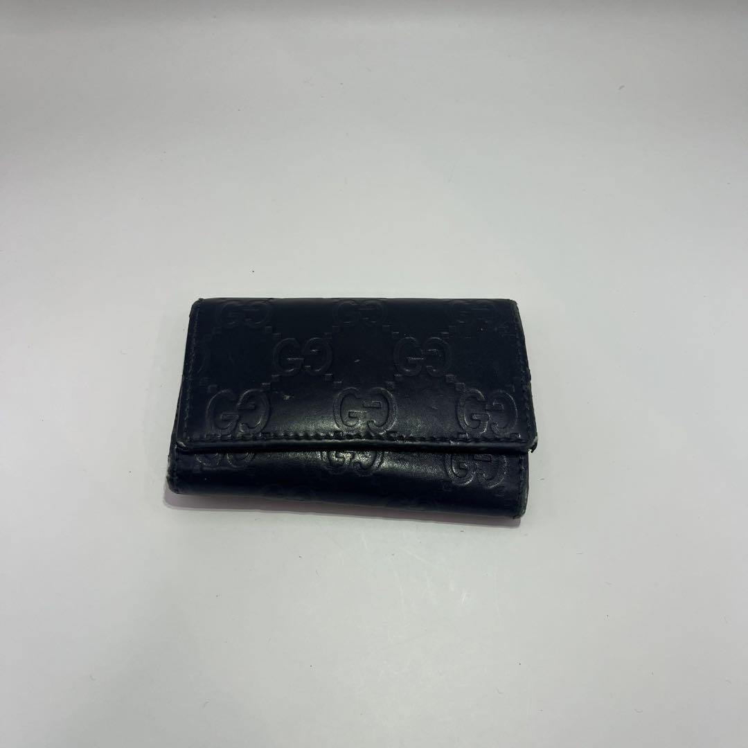 GUCCI キーケース　黒　グッチ　GGロゴキャンバス GUCCI キーケース 黒 グッチ GGロゴキャンバス