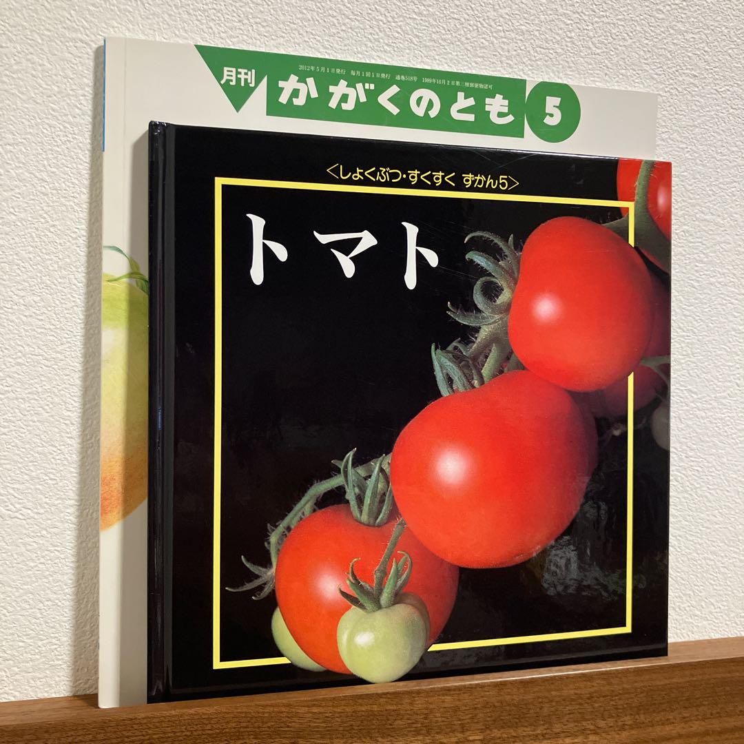 絵本2冊】かがくのともトマト、しょくぶつ・すくすくずかん