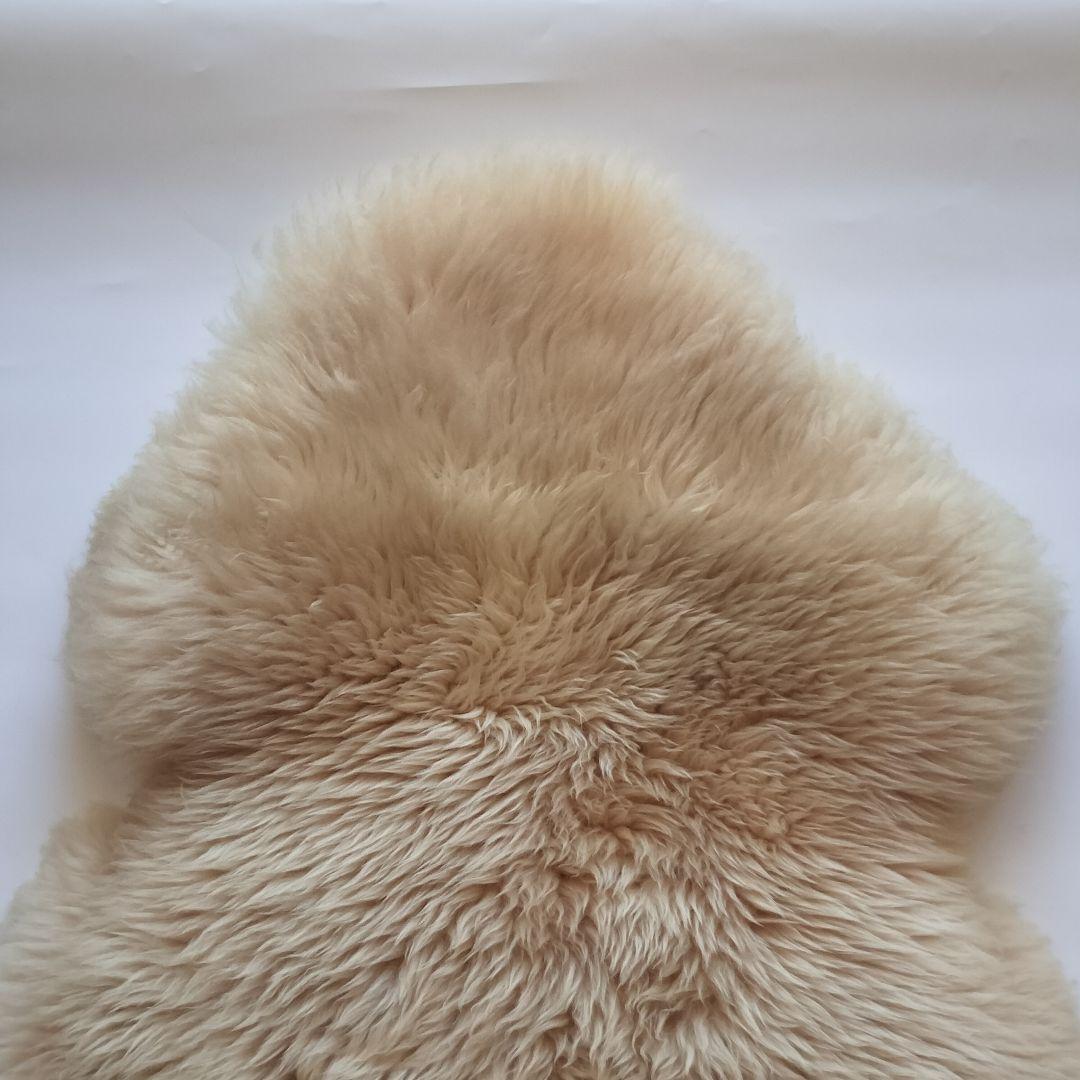 天然 羊毛 毛皮 ムートン ラグ マット カーペット 145X84cm　④