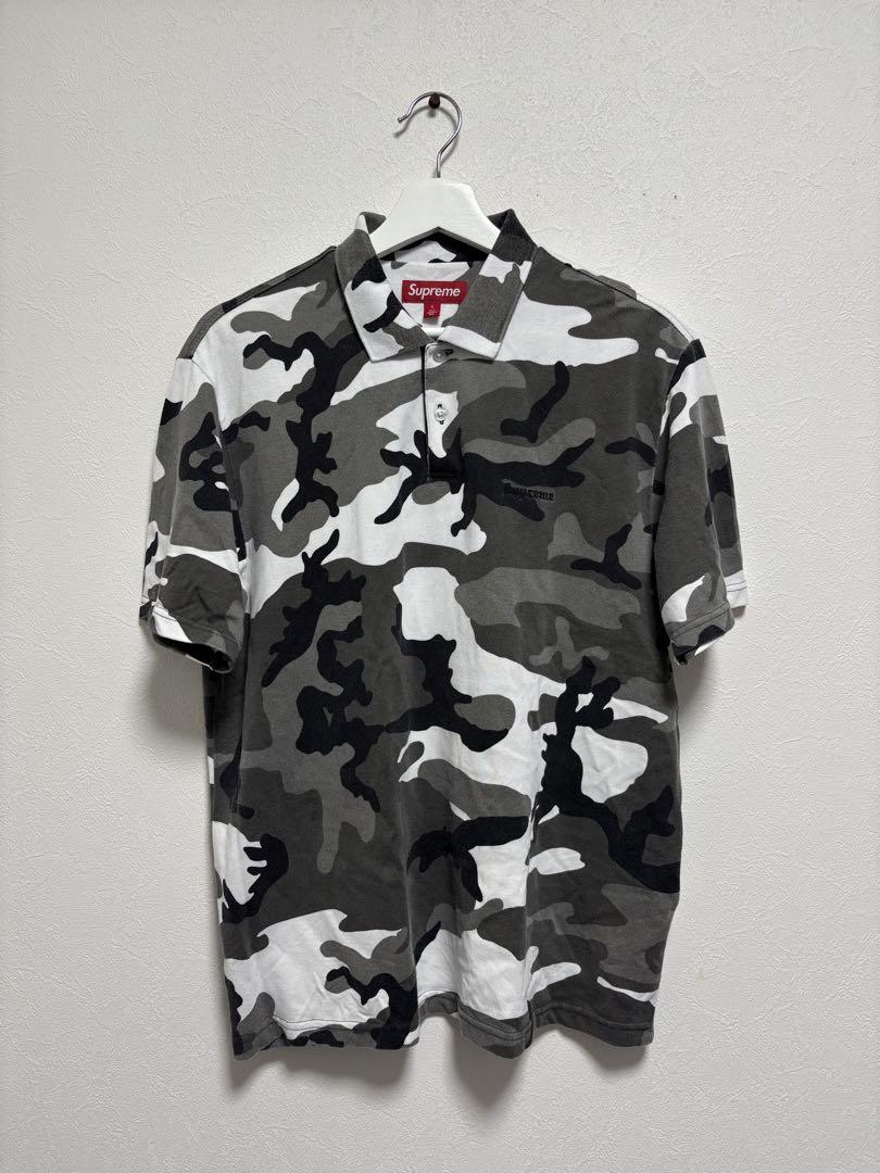 Supreme Washed Camo Polo Sサイズ