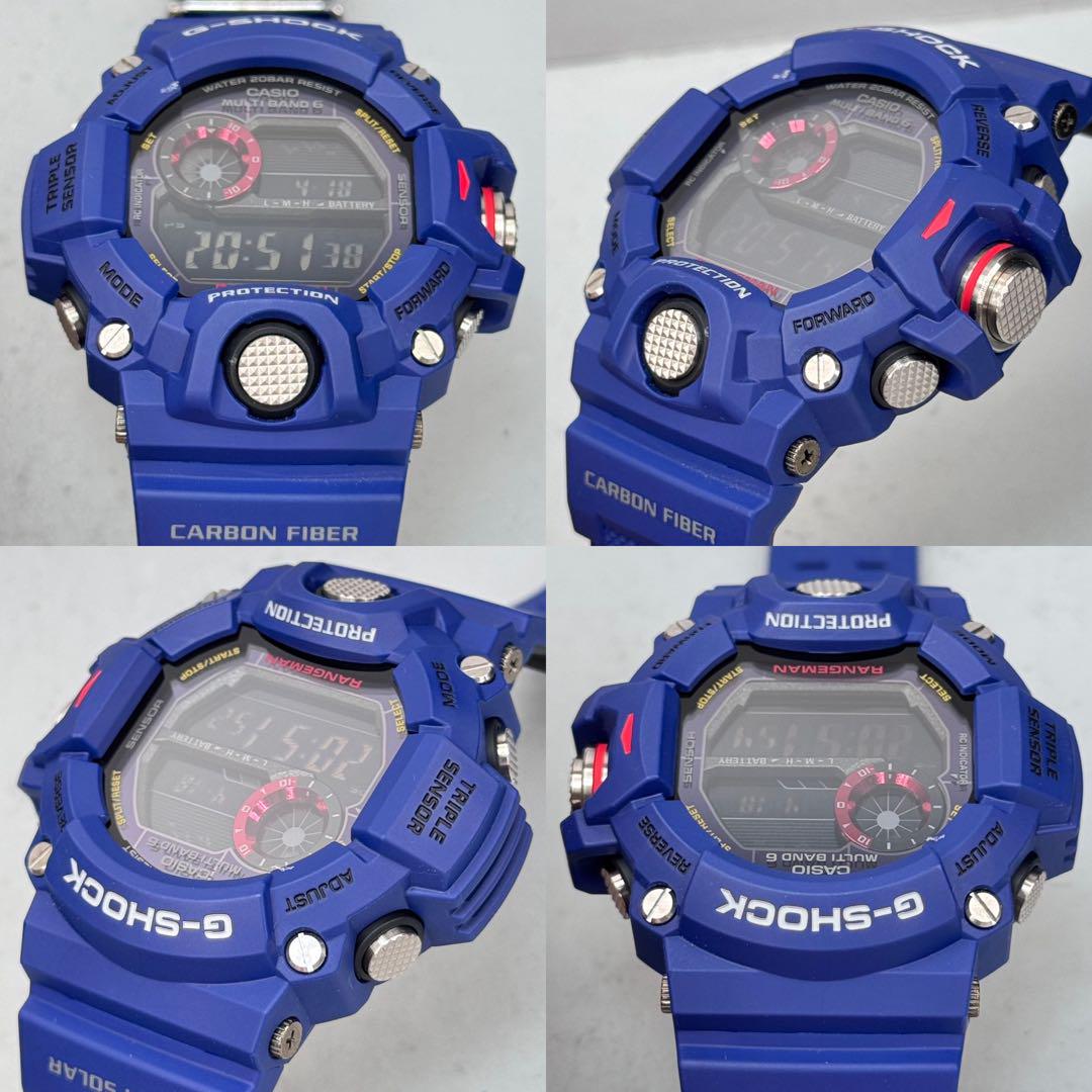 極美品 G-SHOCK GW-9400NVJ レンジマン 電波ソーラー ブルー