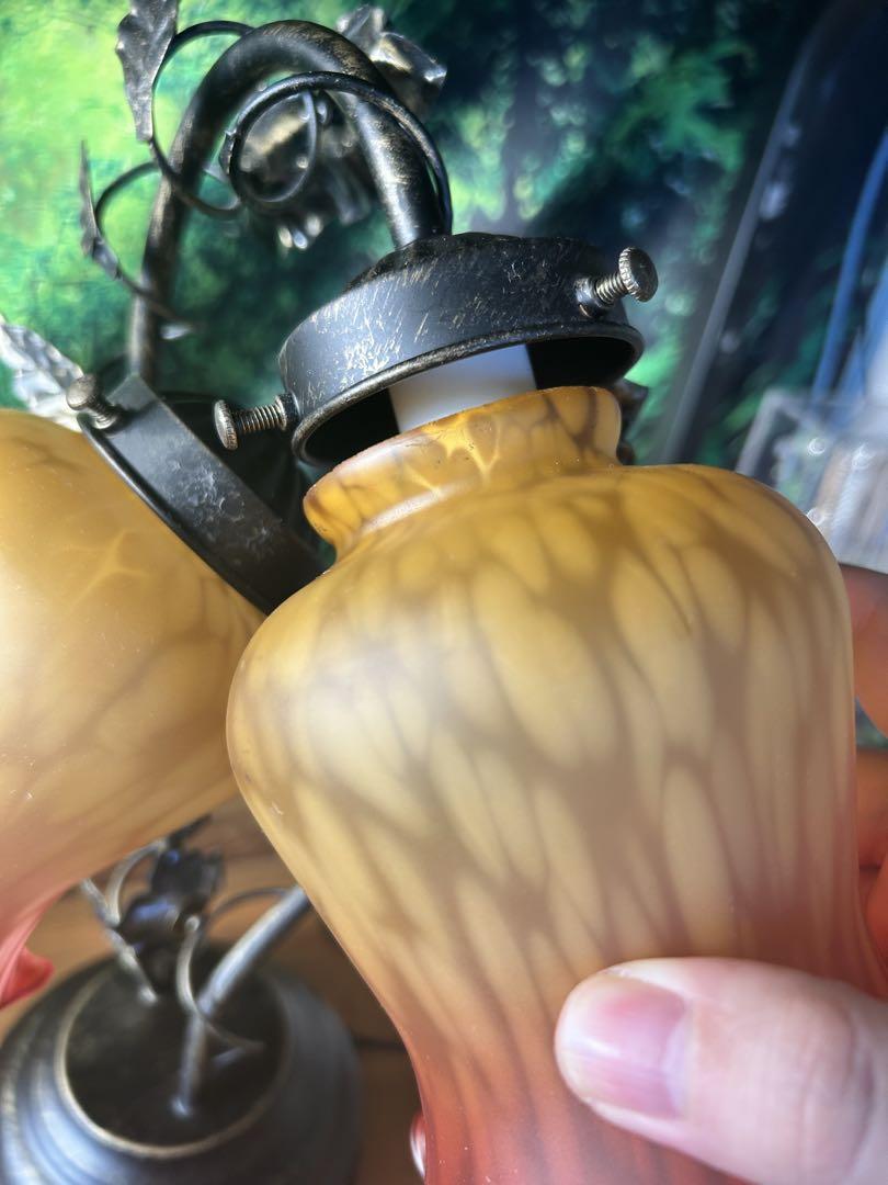【即日発送！】テーブルランプ アンティーク　チューリップ タッチセンサー レトロ