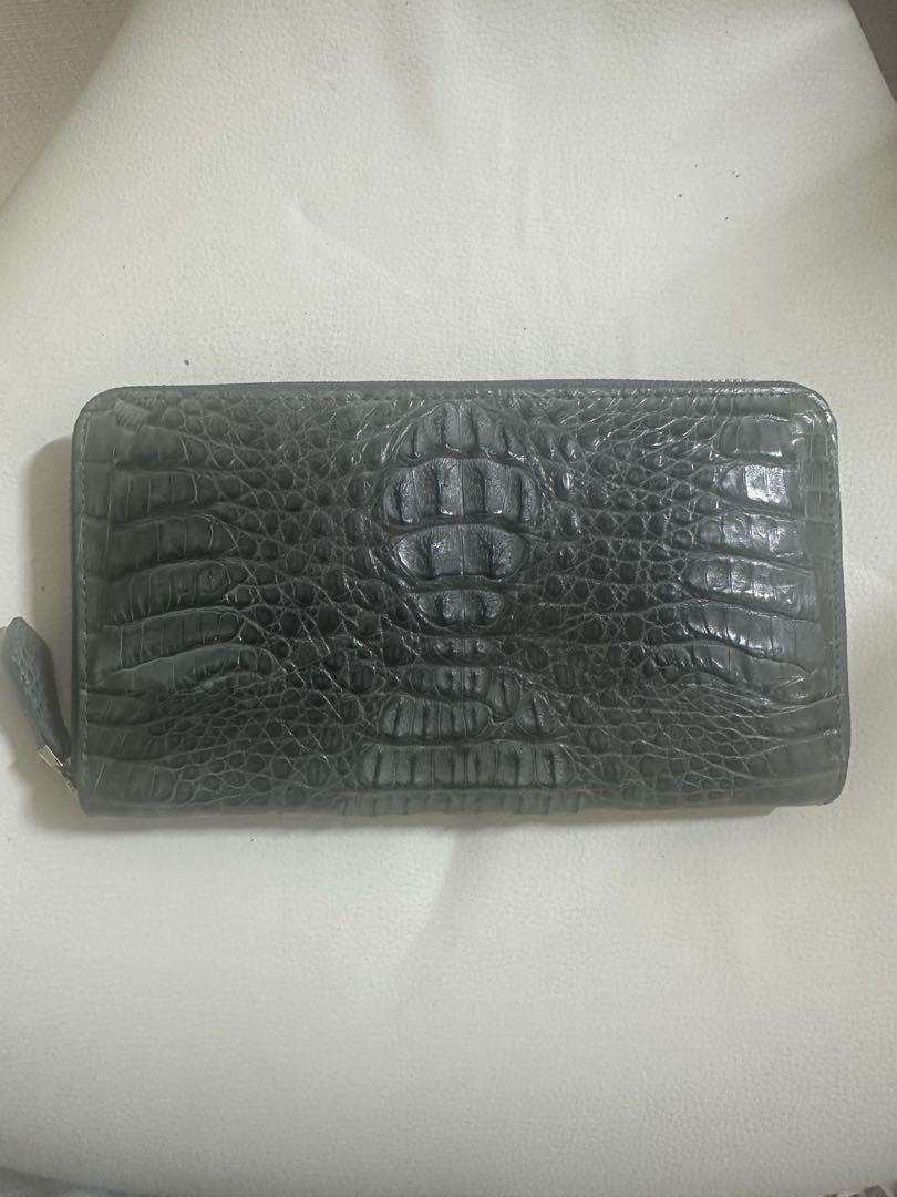 クロコ　長財布　鰐川　クロコダイル　ラウンドファスナー