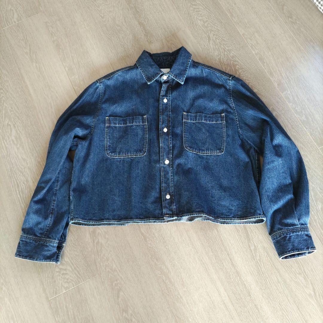 新品♡未使用♡タグ付き　スピックアンドスパン　ショートデニムシャツ スピック＆スパン Spick & Span 《追加3予約》ショートデニム