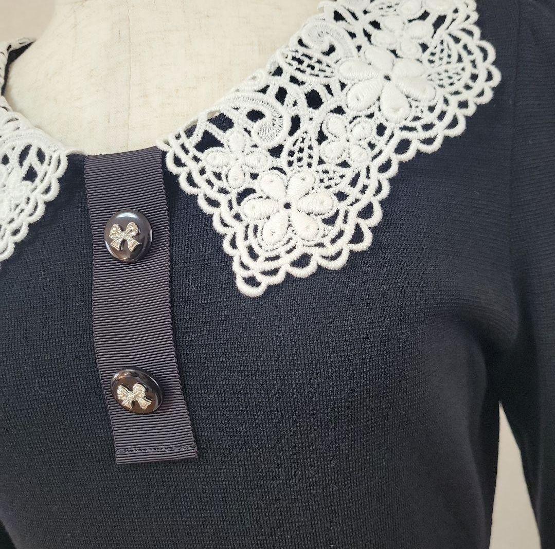 美品✨ M's GRACY エムズグレイシー ニットワンピース ひざ丈 38
