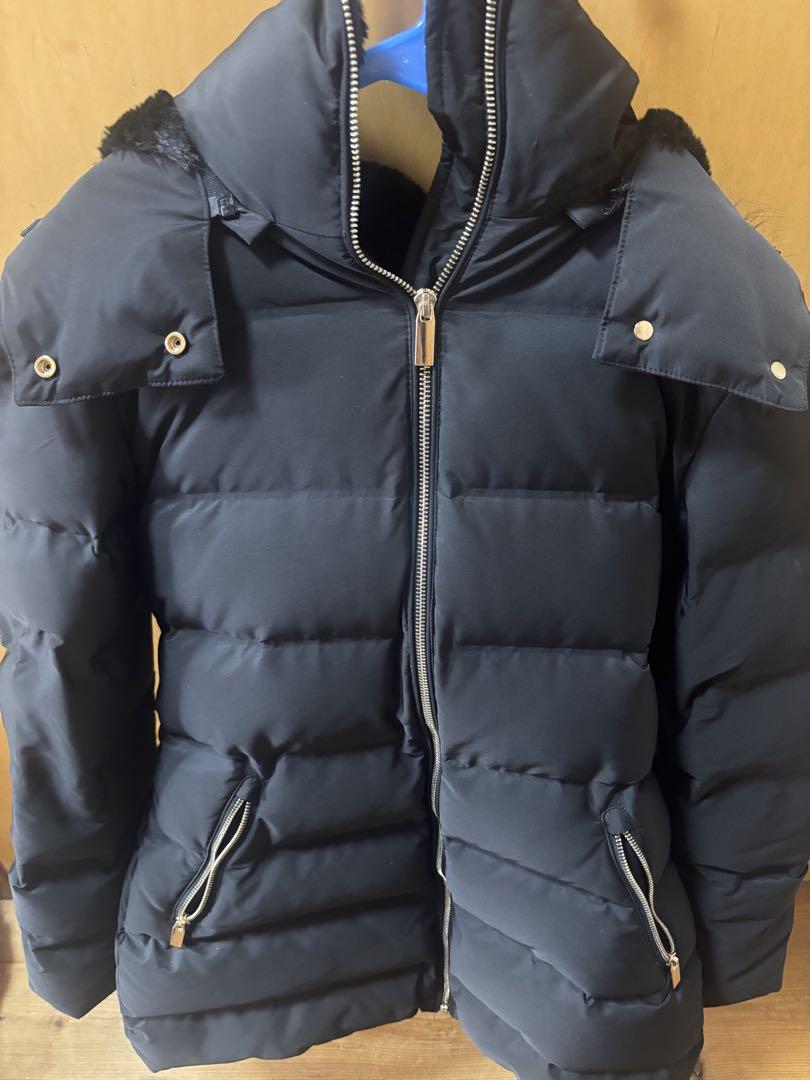ZARA 黒 ダウンジャケット Mサイズ ファー付き