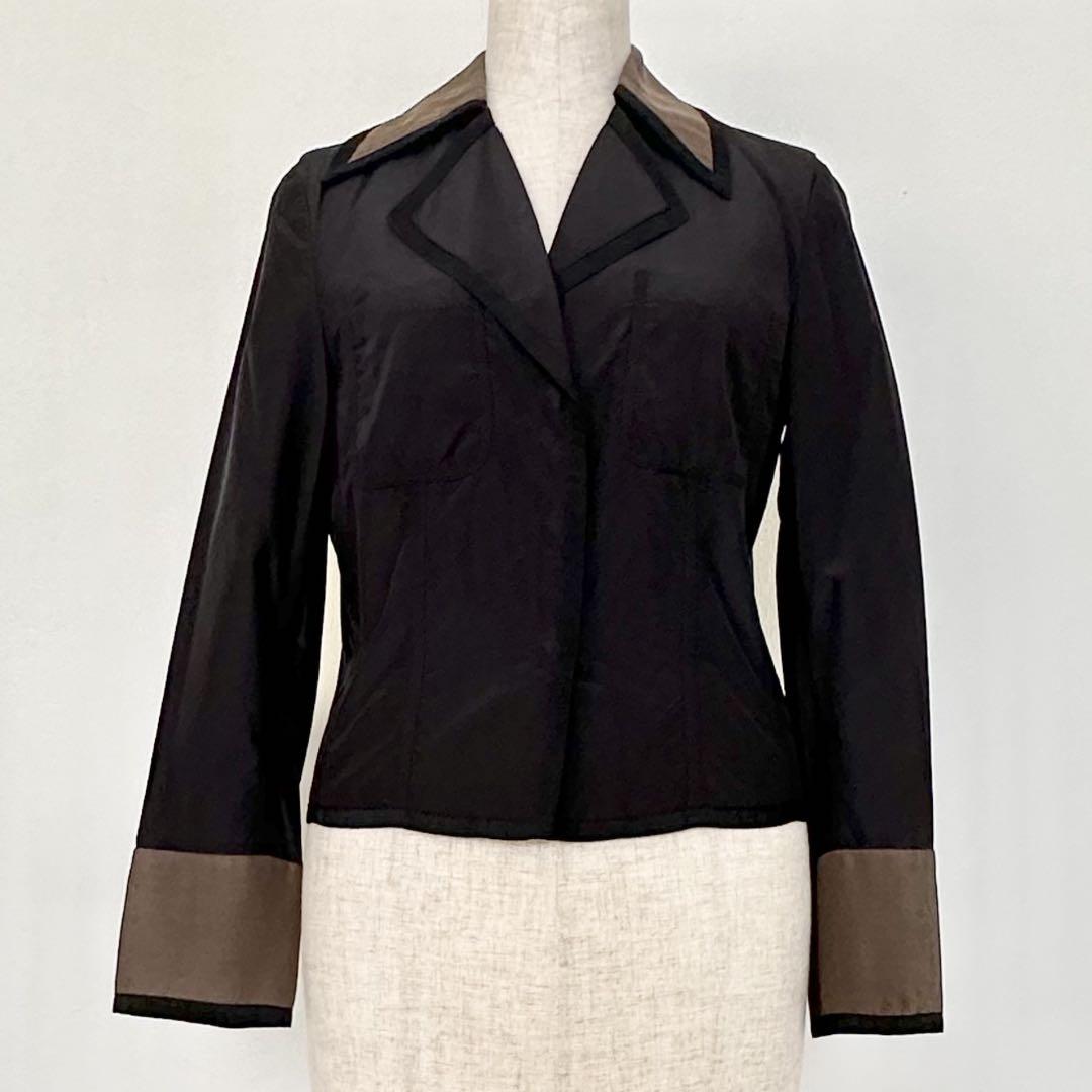DRIES VAN NOTEN ドリスヴァンノッテン テーラードジャケット 黒茶