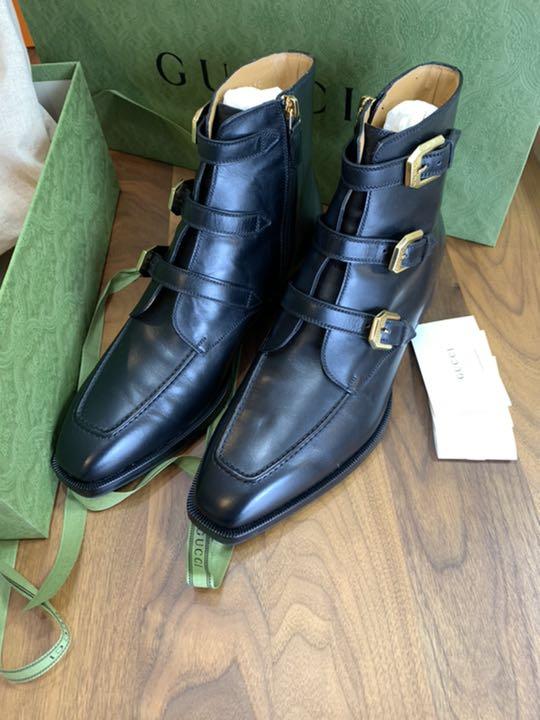 GUCCI グッチ　8サイズ　27cm バックル付き メンズ アンクルブーツ