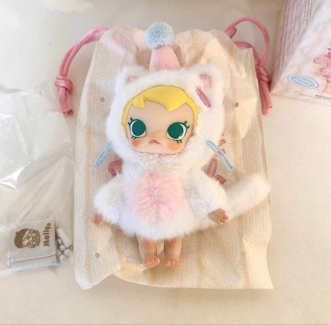 POPMART BABY MOLLY ぬいぐるみ ペンダント ねこ ホワイト 白