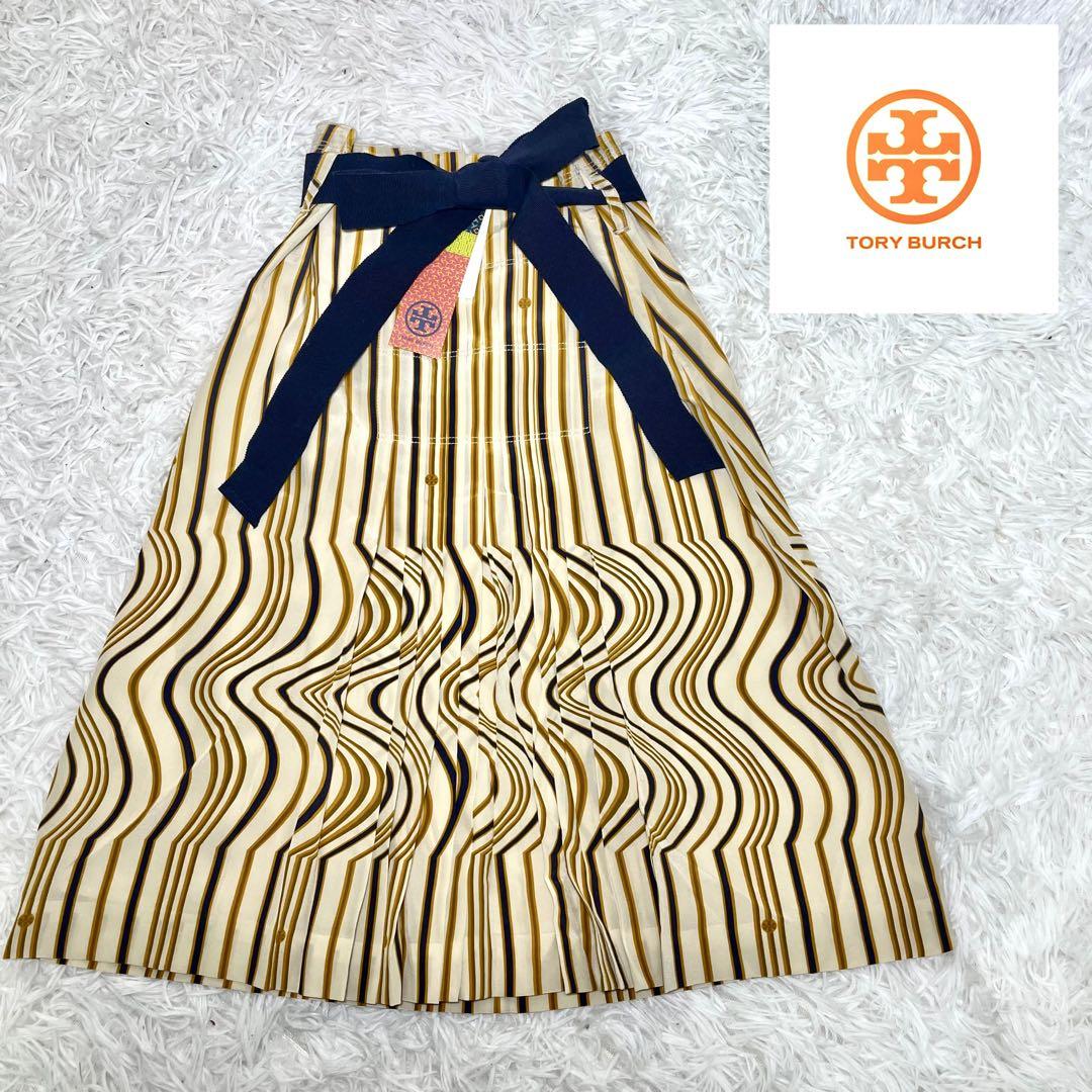 【未使用】トリーバーチ TORY BURCH シルクプリーツスカート