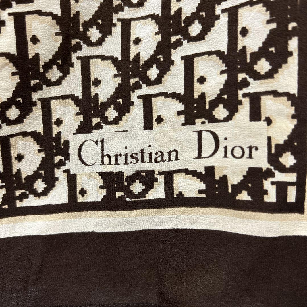 Christian Dior シルクスカーフ ブラウン