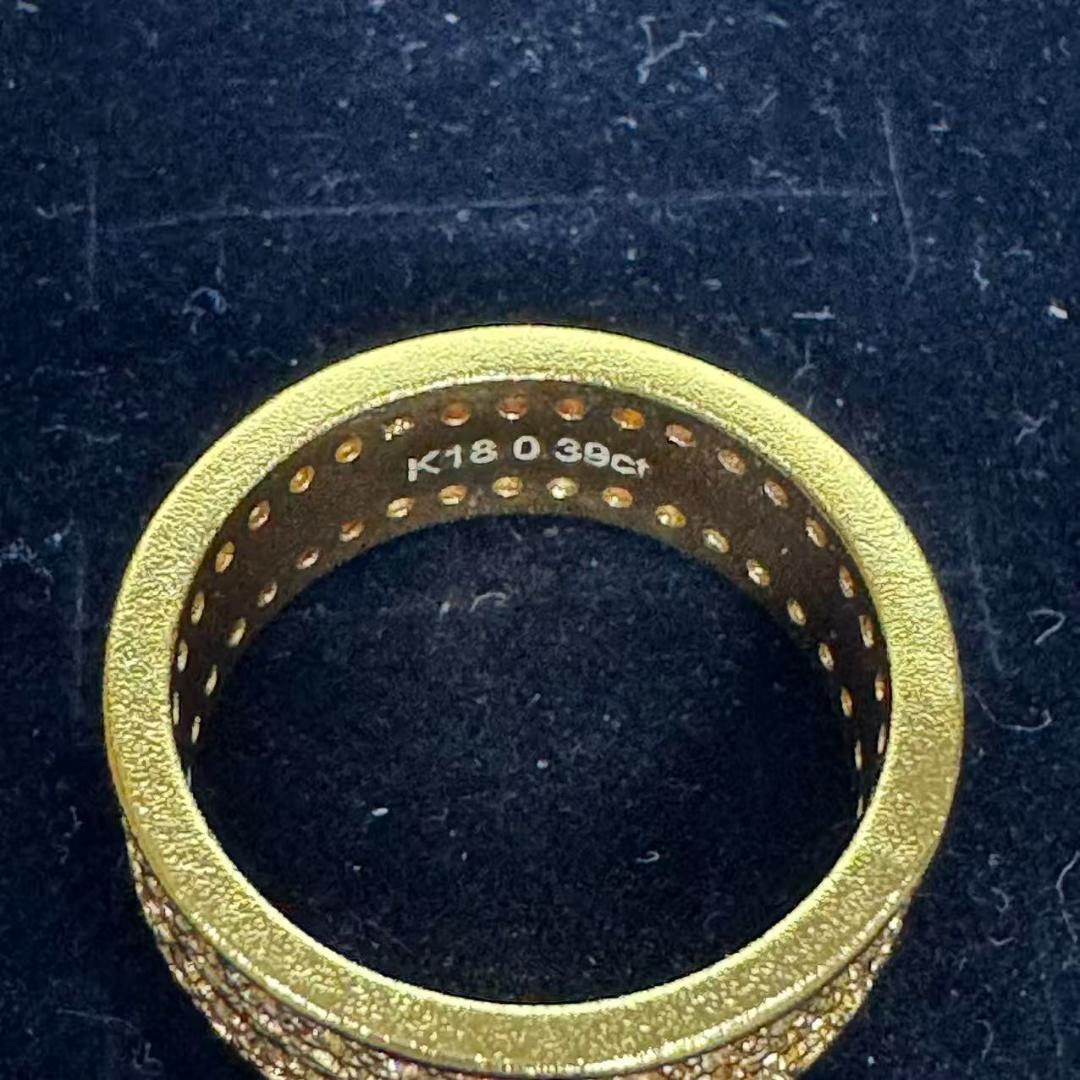 遺品整理 金 K18 0.39ct 刻印 ダイヤモンド ゴールド リング
