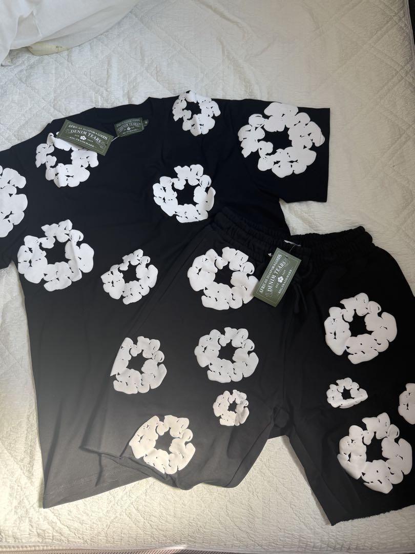 denim tears セットアップ　黒 denim tears デニムティアーズ セットアップ上下 ブラック S #18