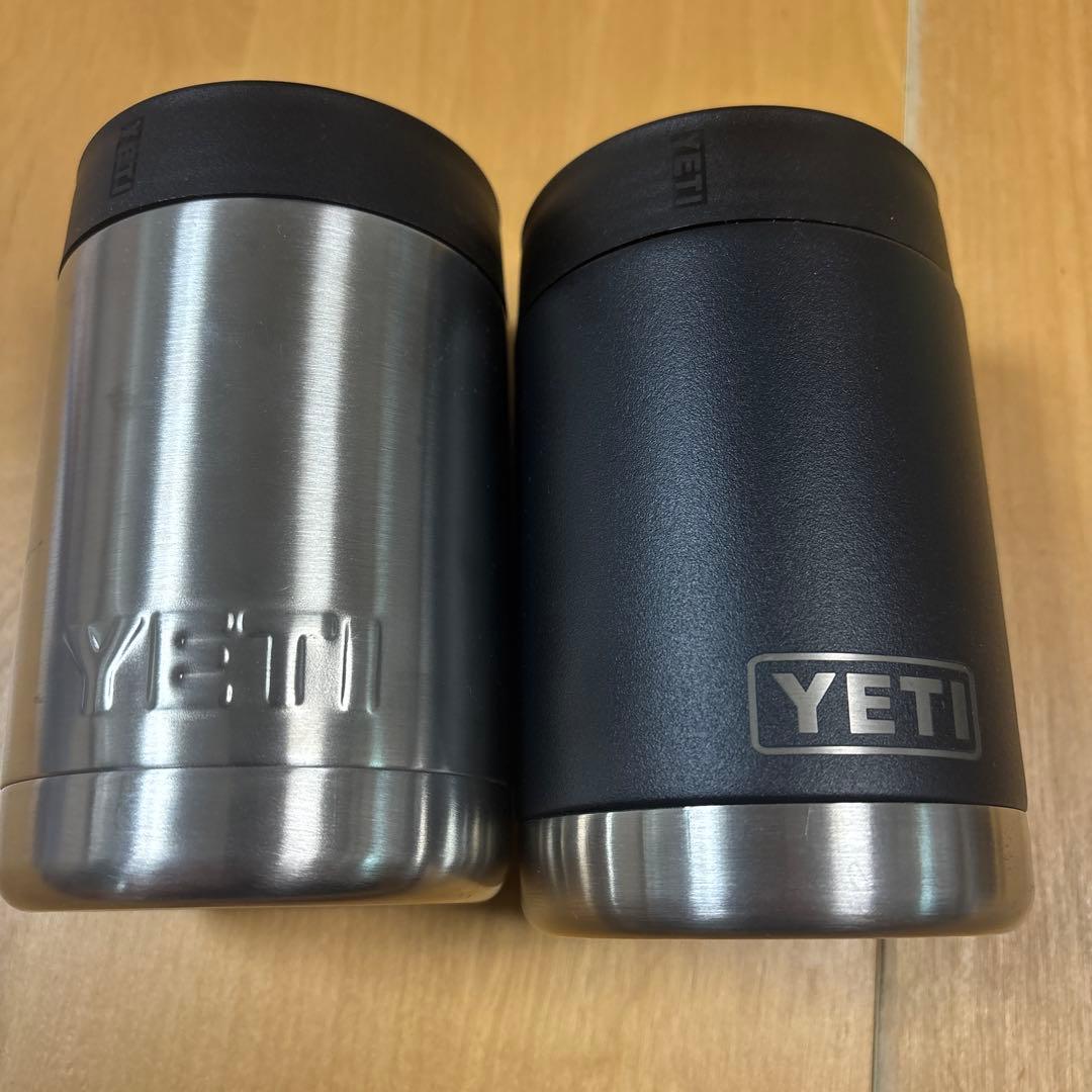 YETI イエティ　ランブラーコルスター ブラック　シルバー　2個セット