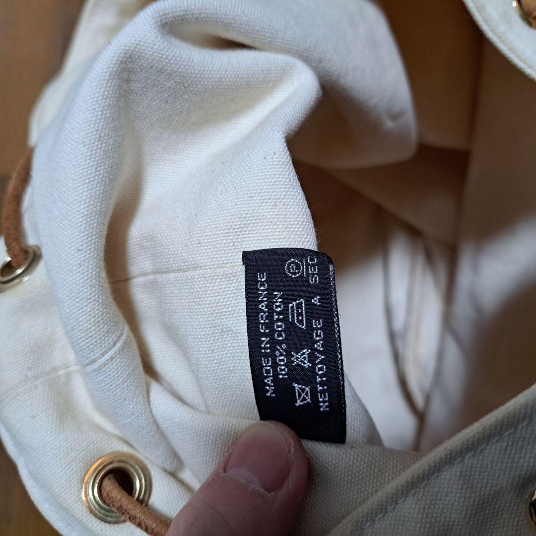 エルメス HERMES キャンバス 巾着ワンショルダーバッグ　希少品 エルメス HERMES キャンバス 巾着ワンショルダーバッグ 希少品