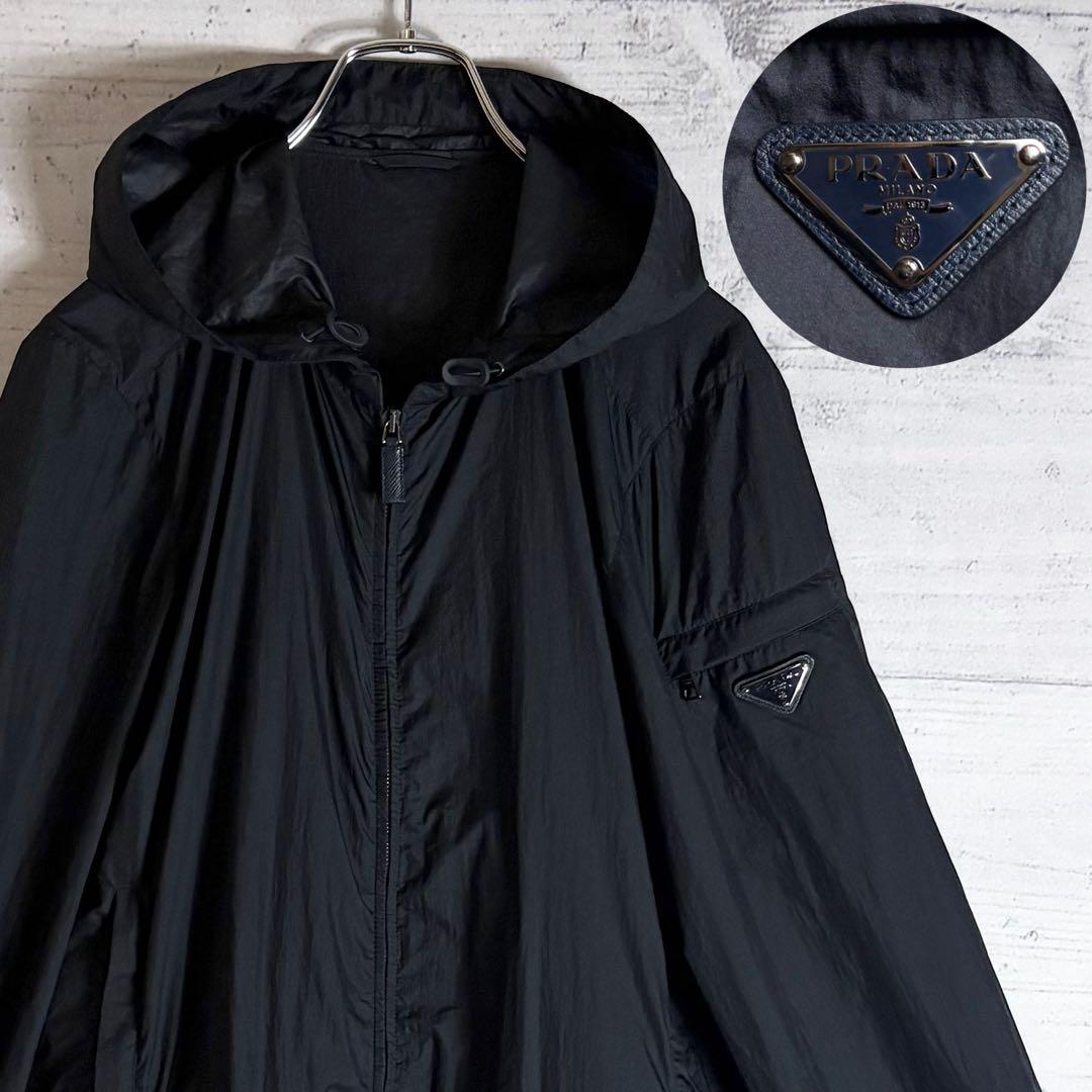 人気デザイン ️プラダスポーツ 三角プレート ナイロンジャケット S相当S・PRADA SPORT