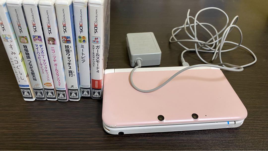 ニンテンドー3DS LL ピンク×ホワイト」