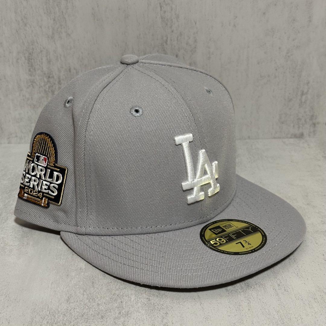 【海外限定】 ドジャース 59FIFTY ワールドシリーズ グレー 73/4