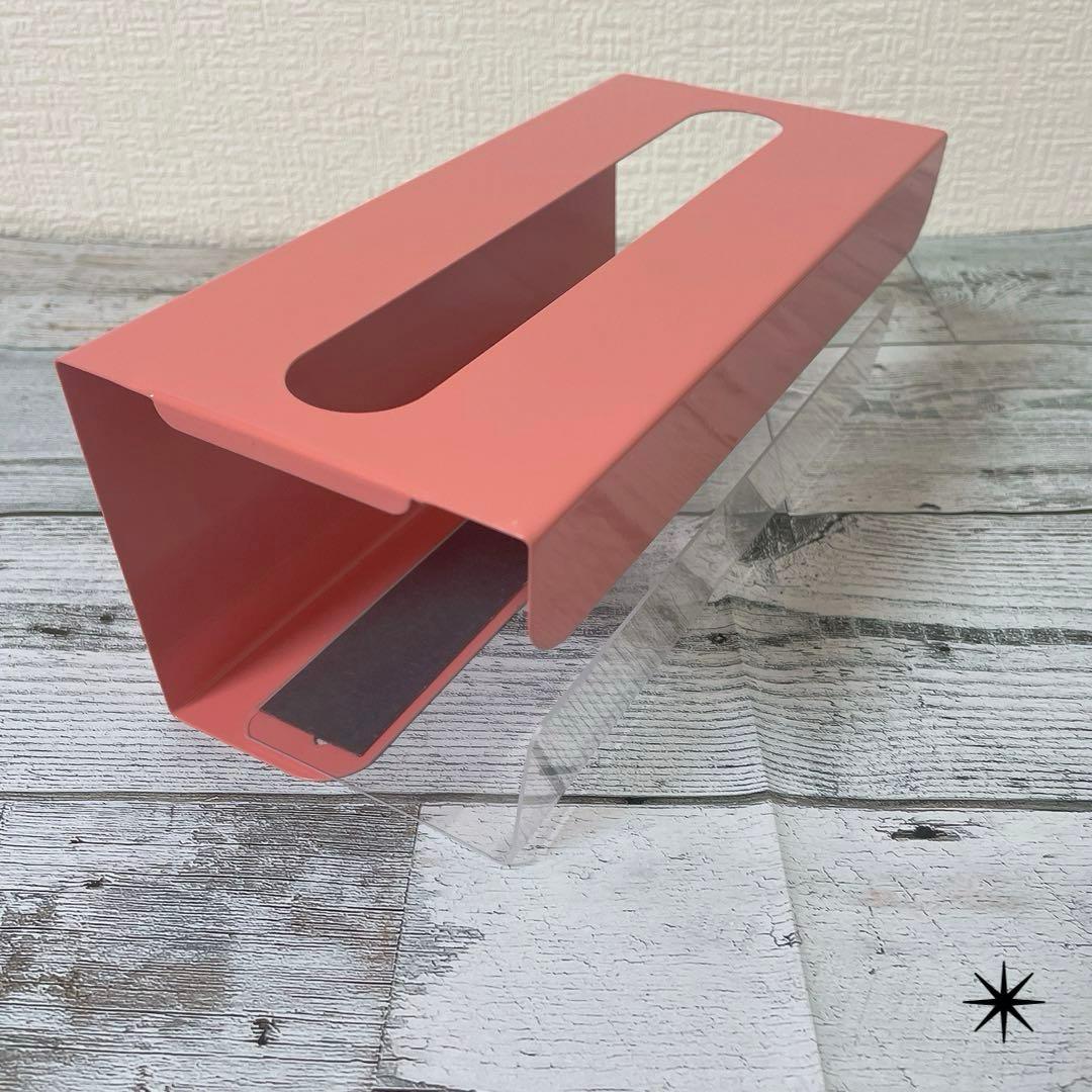 掛けるだけペーパーホルダー キッチンペーパー テッシュペーパー 吊り戸棚　ピンク