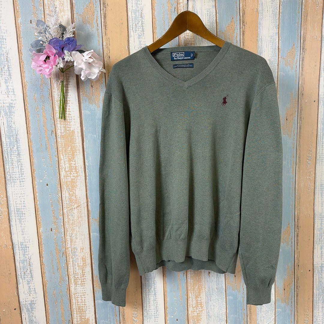 ラルフローレン　ヴィンテージ　90s　ピマコットンニット　サイズＸＬ　メンズ古着