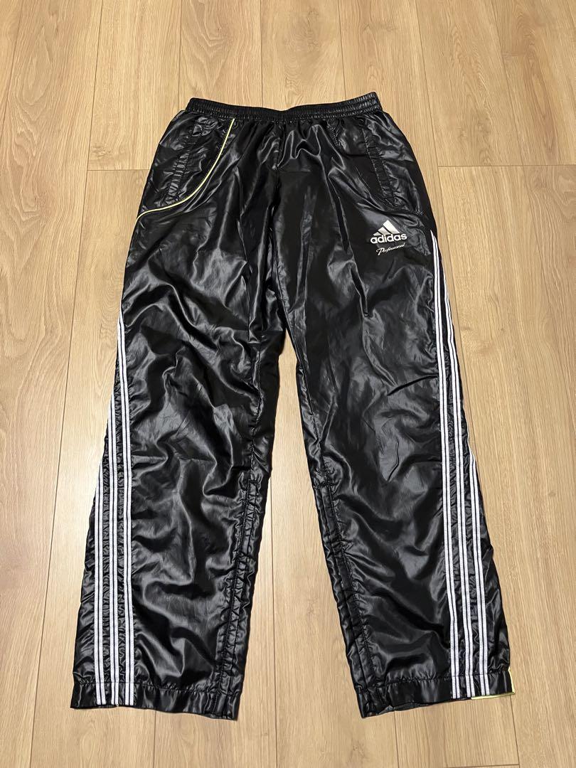 美品 アディダスプロフェッショナルセットアップ 上下 メンズM ナイロン 黒黄銀