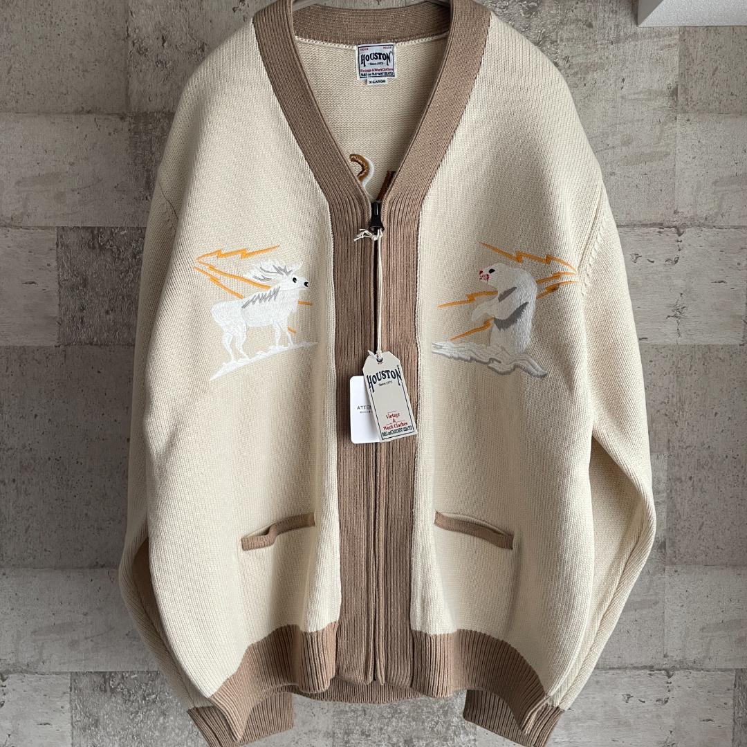HOUSTON ヒューストン スーベニア カーディガン アラスカ XLXL(LL)・HOUSTON