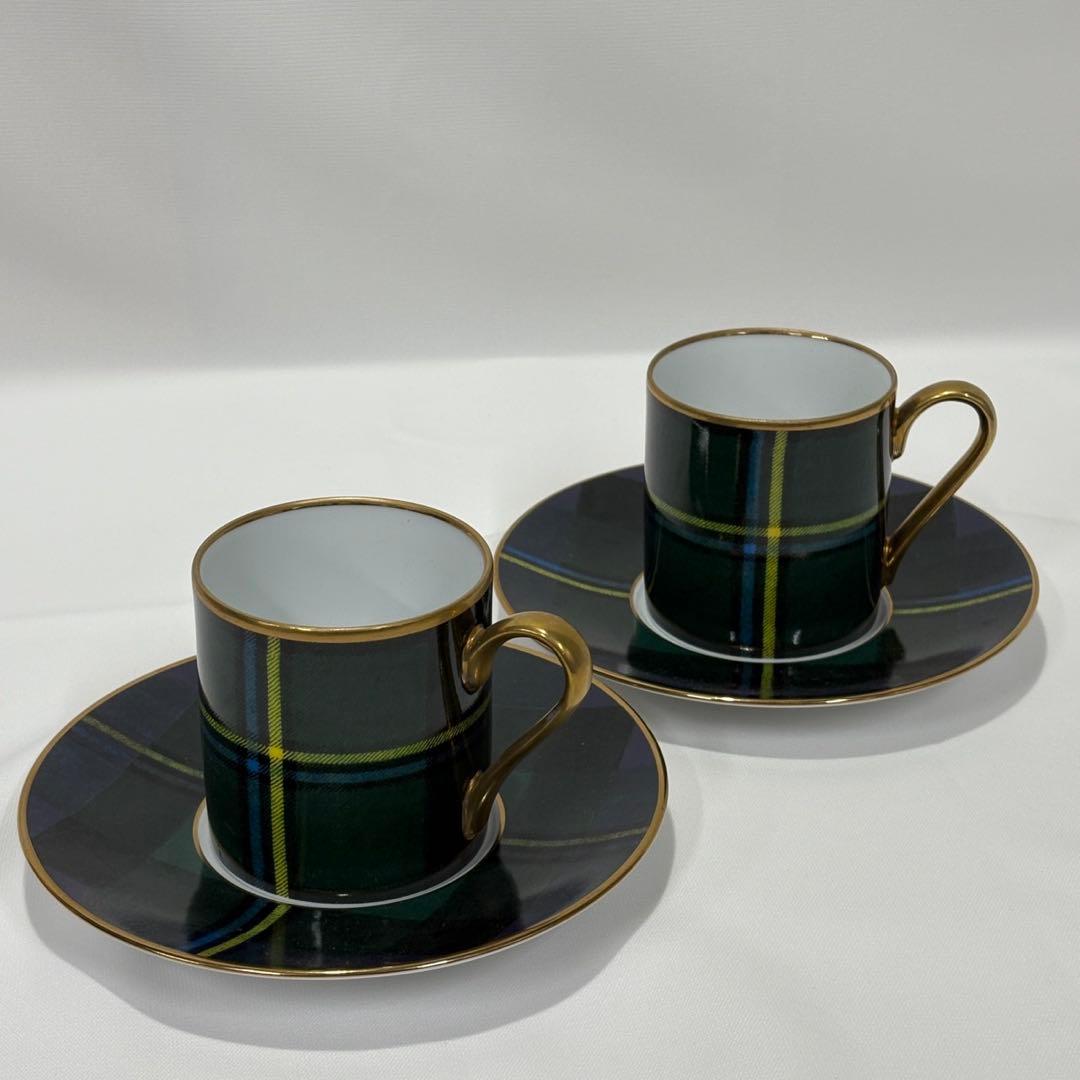 ラルフローレン 品 チェック ティーカップ2個セットRalph Lauren