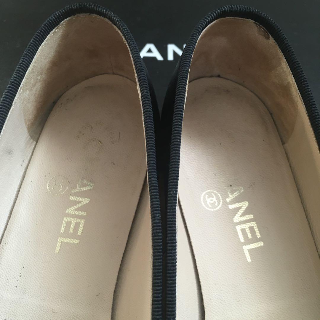 CHANEL シャネル バレエシューズ 黒 24センチ/37C