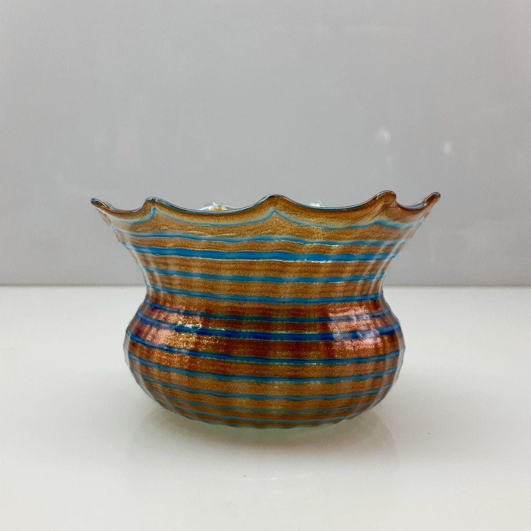 MURANO ムラノ 金彩 ターコイズブルー デザートカップ お碗 MURANO ムラノ 金彩 ターコイズブルー デザートカップ お碗