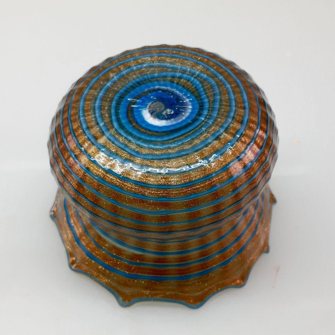 MURANO ムラノ 金彩 ターコイズブルー デザートカップ お碗 MURANO ムラノ 金彩 ターコイズブルー デザートカップ お碗