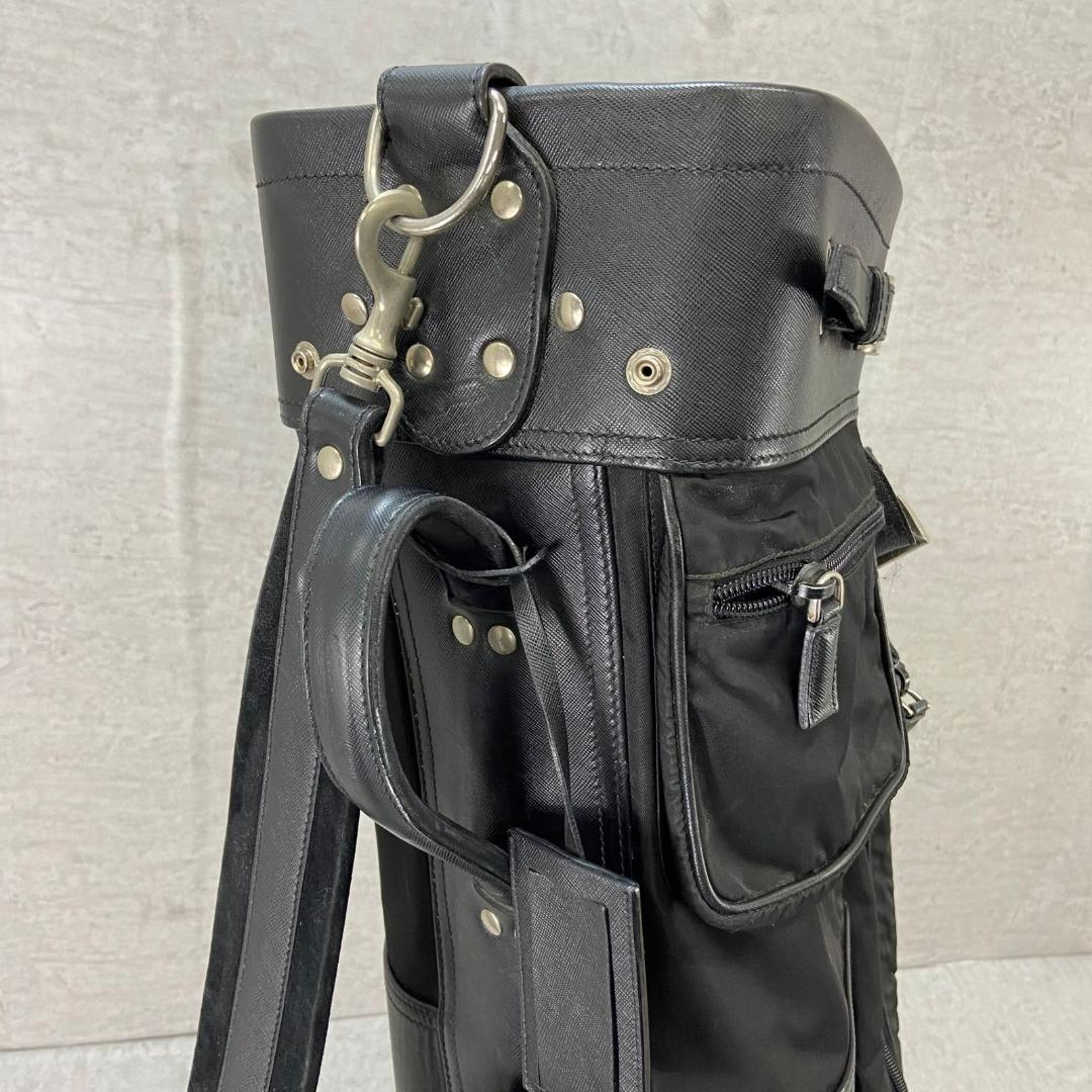 PRADA　ゴルフ　キャディバッグ　カート式　約8型　約20㎝　3分割　ナイロン