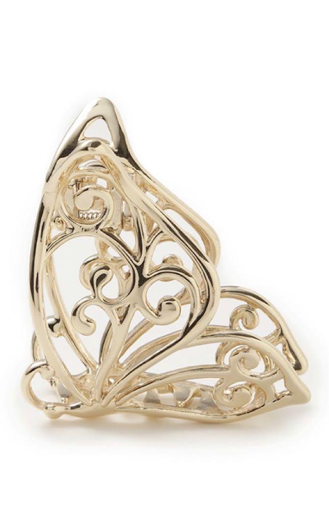 【LILY BROWN × ANNA SUI】バタフライバレッタ gold