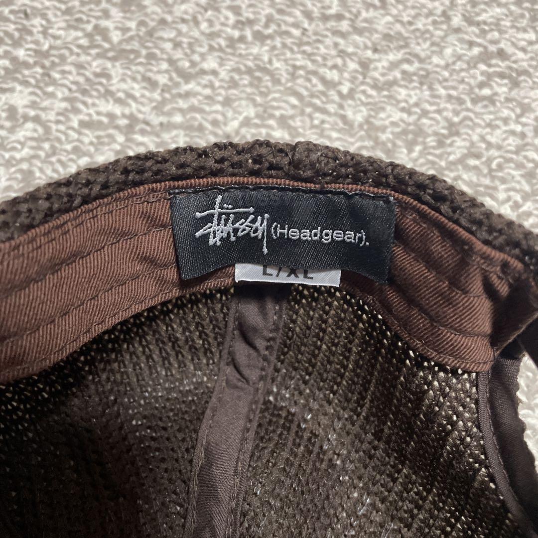 90sStussy Monogram Logo 5 Panel Mesh Cap