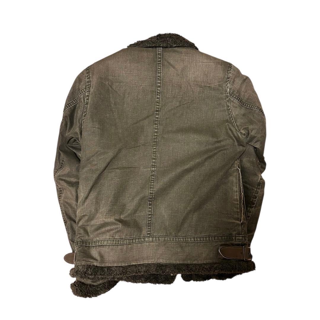 送料無料。 fur collar grunge jacket archive 00s Y2KM・JOHN BULL