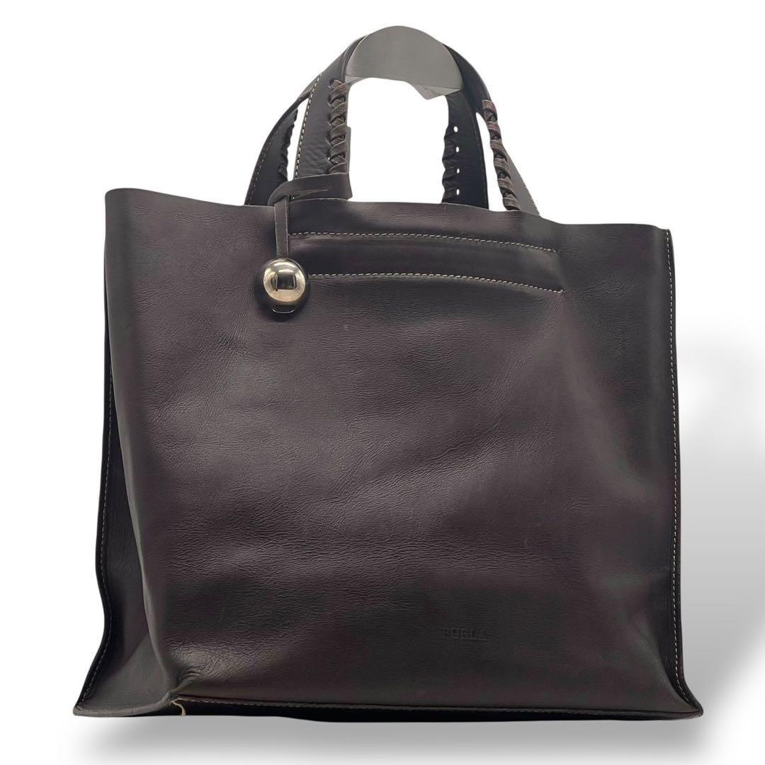 FURLA フルラ レザー トートバッグ ハンドバッグ A4可 肩掛け