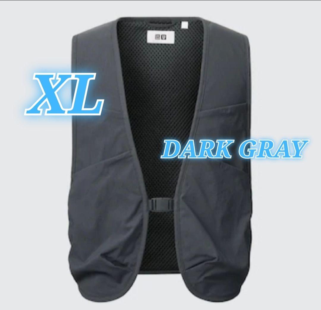 ユニクロU　ユーティリティベスト　ダークグレー　XL　UNIQLOU