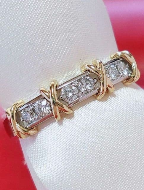 新作 未使用 k18 pt950 天然ダイヤモンド 0.20ct リング 新作 未使用 k18 pt950 天然ダイヤモンド 0.20ct リング オトナ女子の