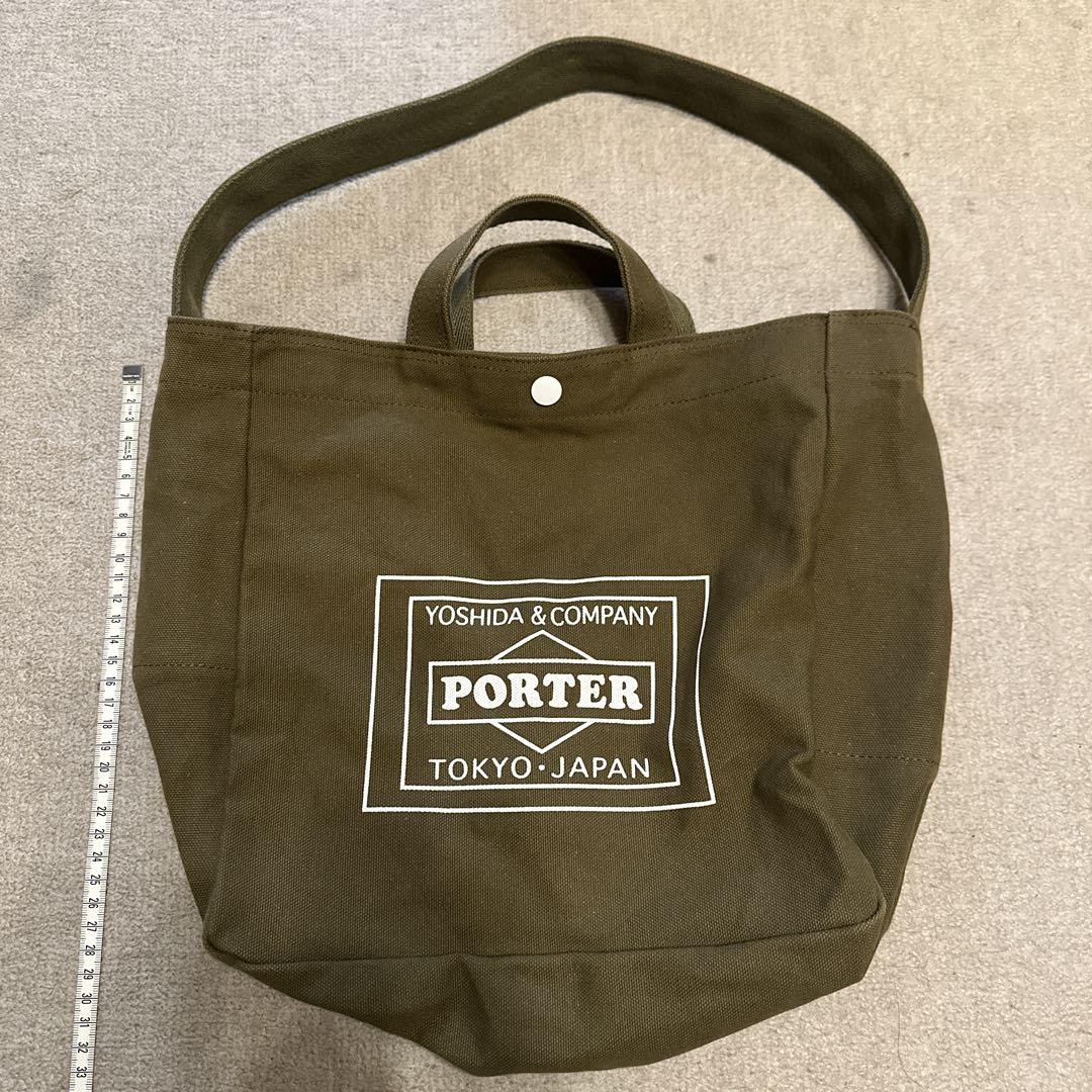 PORTER オリーブ トートバッグ