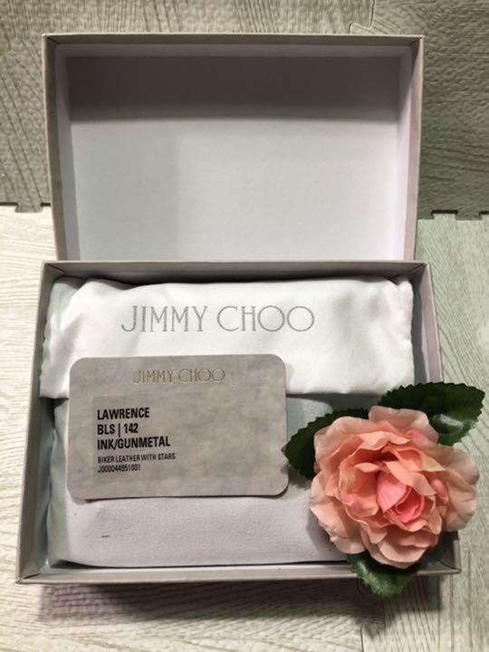 ★新品★JIMMY CHO濃紺ラウンドファスナー二つ折り財布