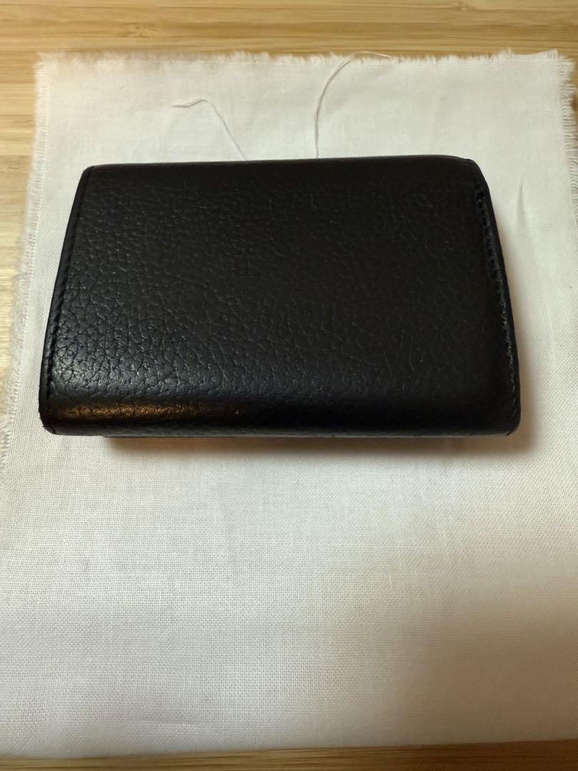 Maison Sbond レザー ミニ財布 黒 Maison Sbond 黒 レザー 三つ折り財布メゾンエスボンド - メルカリ