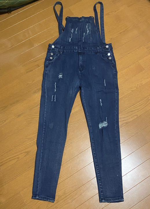 クリアランス販促 ダメージ加工 スキニー オーバーオール サロペット デニム 直販本物 Ixtapastanwood Com
