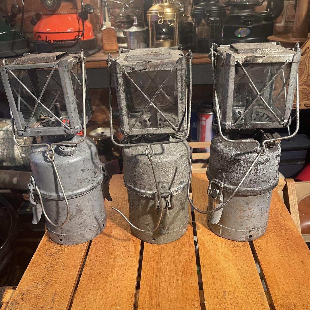 激レア　スウェーデン軍　カーバイドランタン　3セット　ジャンク品