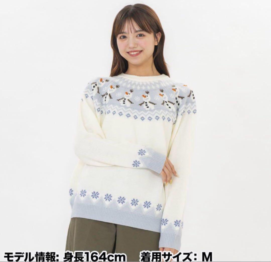[未使用品]東京ディズニーリゾート　アナ雪 オラフ ニット セーター ディズニー オラフ アナと雪の女王 セーター アナ雪 Lサイズ